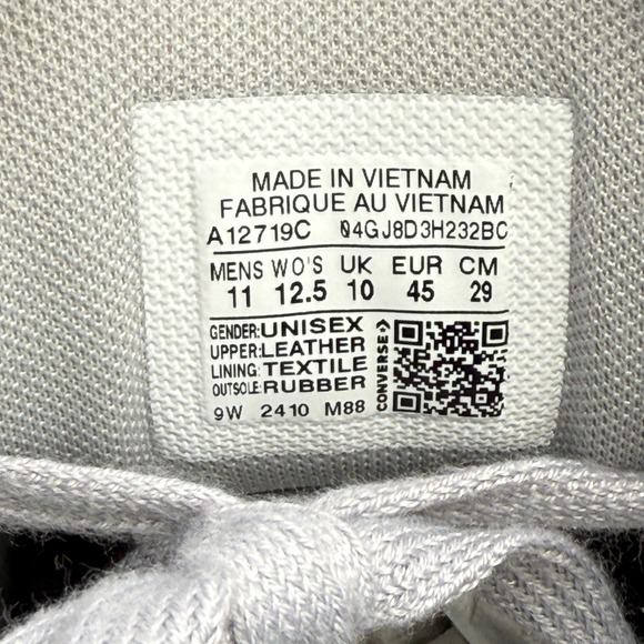 Converse Men's 11 Sneakers Grey Red Leather Pro Blaze Classic Streetwear A12719C - Picture 11 of 15